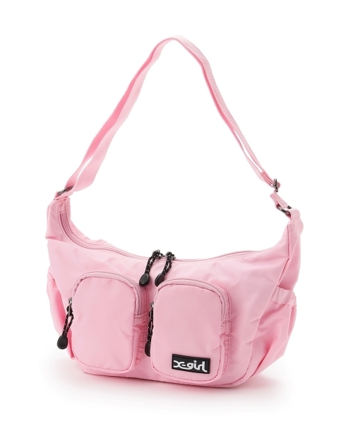 X-girl Stages（エックスガールステージス）の「ダブルポケットショルダーバッグ（ショルダーバッグ・キッズ・ピンク/ブラック/ブルー・F）」の14枚目の写真