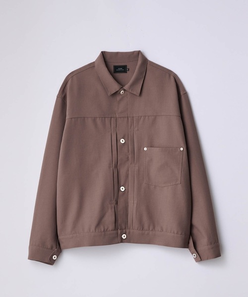 SLICK（スリック）の「【SLICK/スリック】Tech Twill Trucker Jacket/テックツイルトラッカージャケット/ クラシック/セットアップ（その他アウター・メンズ・ブラック/スミクロ/ブラウン・1/2/3）」の3枚目の写真