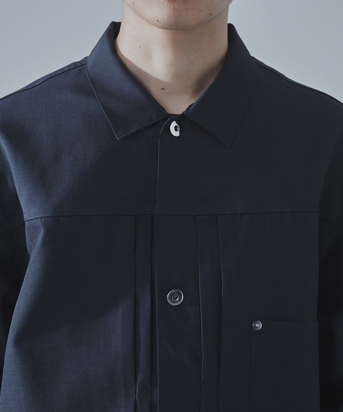 SLICK（スリック）の「【SLICK/スリック】Tech Twill Trucker Jacket/テックツイルトラッカージャケット/ クラシック/セットアップ（その他アウター・メンズ・ブラック/スミクロ/ブラウン・1/2/3）」の8枚目の写真