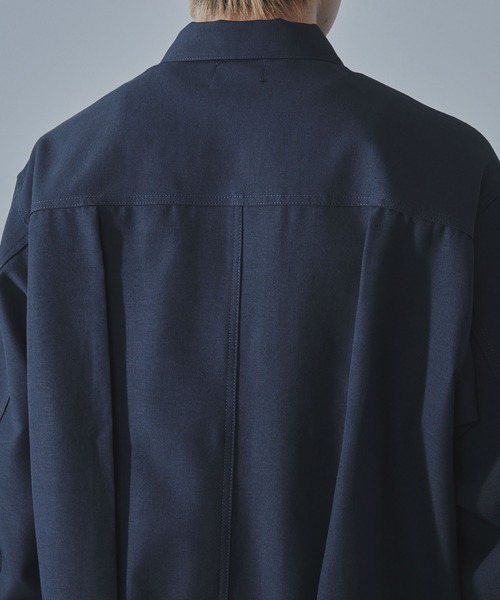 SLICK（スリック）の「【SLICK/スリック】Tech Twill Trucker Jacket/テックツイルトラッカージャケット/ クラシック/セットアップ（その他アウター・メンズ・ブラック/スミクロ/ブラウン・1/2/3）」の9枚目の写真