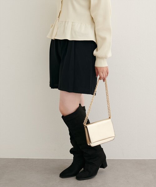 natural couture（ナチュラルクチュール）の「【canami】プリーツショートパンツ（その他パンツ・レディース・ブラック/アイボリー/ブラウン・FREE）」の11枚目の写真