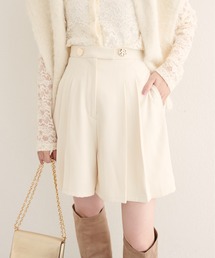 プリーツ」に該当するパンツ（ショート・ひざ上丈）ファッション