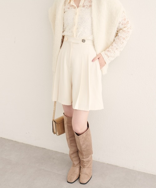 パフューム クローゼット レイヤードプリーツショートパンツ パフューム クローゼット レイヤードプリーツショートパンツ