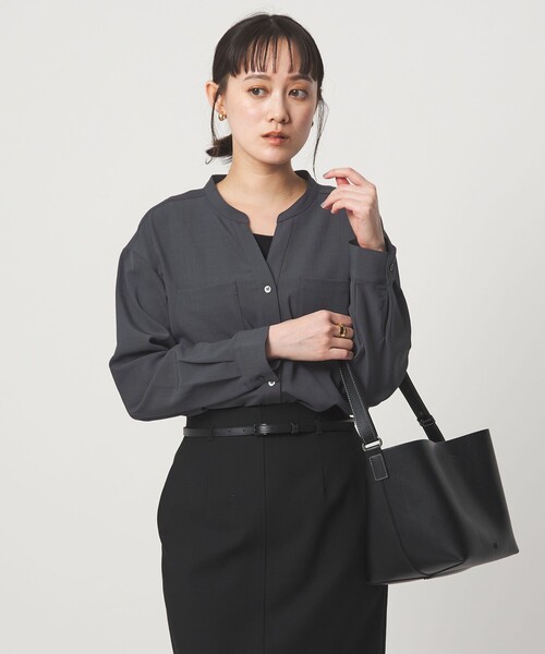 CELER セルリ ロングシャツ オックス素材 ライトブルー フリー CELERI（セルリ）の「【CELERI/セルリ】 ロングシャツ（シャツ