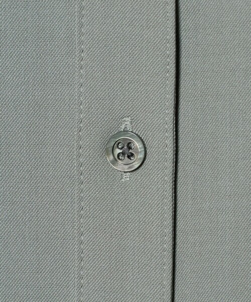 green label relaxing（グリーンレーベルリラクシング）の「スキッパー ポケット ロングスリーブ シャツ マシンウォッシャブル（シャツ/ブラウス・レディース・オフホワイト/ライム/ダークグレー・FREE）」の7枚目の写真