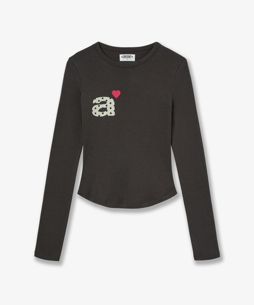 DOT SMALL LETTER L/S（Tシャツ/カットソー）｜aeae（エーイーエーイー