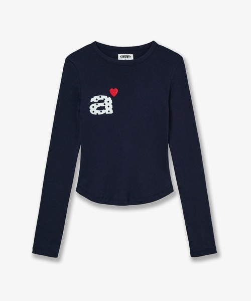 DOT SMALL LETTER L/S（Tシャツ/カットソー）｜aeae（エーイーエーイー