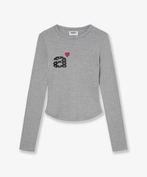 aeae（エーイーエーイー）の「DOT SMALL LETTER L/S（Tシャツ/カットソー・レディース・ダークブラウン/ホワイト/ネイビー/グレー・FREE）」の3枚目の写真