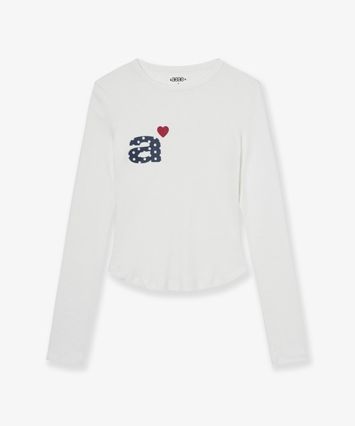DOT SMALL LETTER L/S（Tシャツ/カットソー）｜aeae（エーイーエーイー