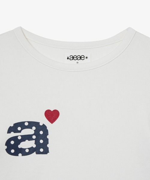 DOT SMALL LETTER L/S（Tシャツ/カットソー）｜aeae（エーイーエーイー