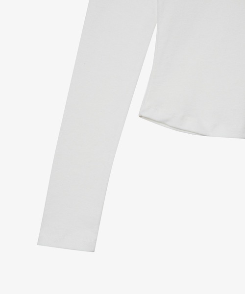 aeae（エーイーエーイー）の「DOT SMALL LETTER L/S（Tシャツ/カットソー・レディース・ダークブラウン/ホワイト/ネイビー/グレー・FREE）」の8枚目の写真