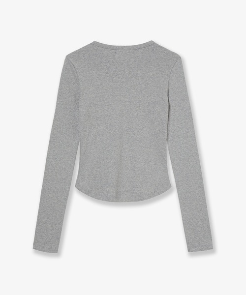 aeae（エーイーエーイー）の「DOT SMALL LETTER L/S（Tシャツ/カットソー・レディース・ダークブラウン/ホワイト/ネイビー/グレー・FREE）」の9枚目の写真