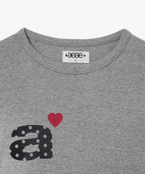 DOT SMALL LETTER L/S（Tシャツ/カットソー）｜aeae（エーイーエーイー
