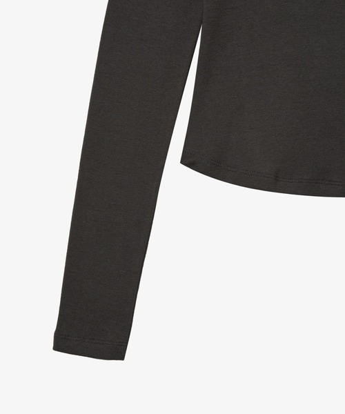 aeae（エーイーエーイー）の「DOT SMALL LETTER L/S（Tシャツ/カットソー・レディース・ダークブラウン/ホワイト/ネイビー/グレー・FREE）」の16枚目の写真