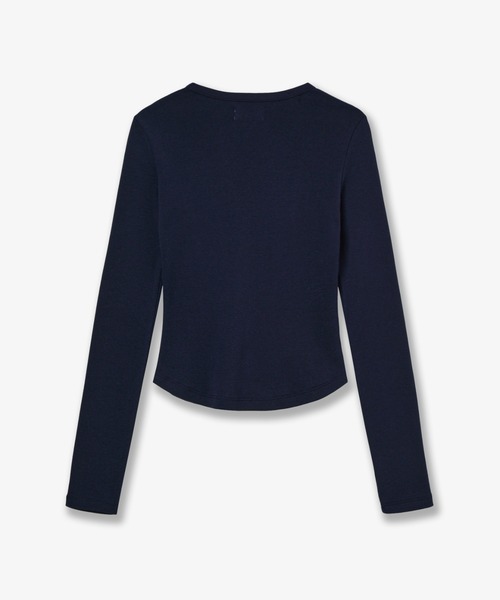 aeae（エーイーエーイー）の「DOT SMALL LETTER L/S（Tシャツ/カットソー・レディース・ダークブラウン/ホワイト/ネイビー/グレー・FREE）」の17枚目の写真