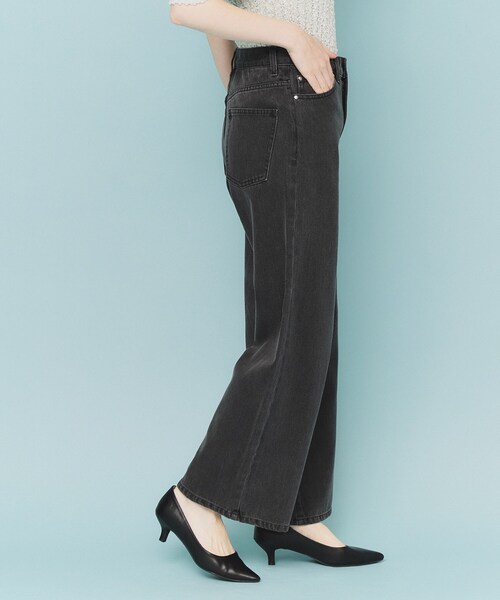 index(インデックス)の「《丈が選べる》デニムバギーパンツ【洗濯機洗い可】(デニムパンツ・レディース・スミクロ/ライトブルー/ネイビー・02/03/36/38/40)」の10枚目の写真