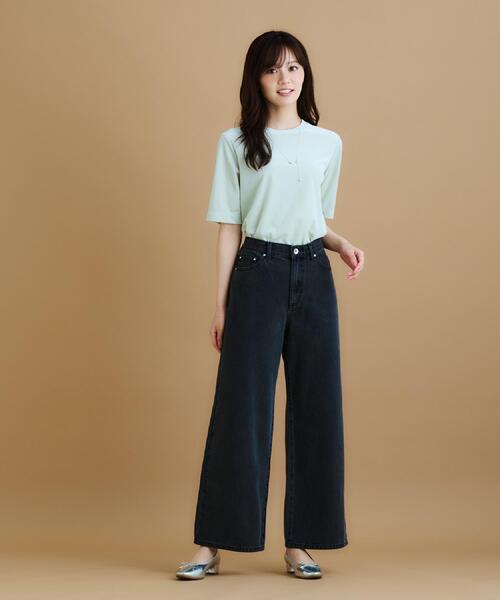 index(インデックス)の「《丈が選べる》デニムバギーパンツ【洗濯機洗い可】(デニムパンツ・レディース・スミクロ/ライトブルー/ネイビー・02/03/36/38/40)」の13枚目の写真