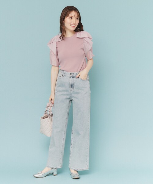 index(インデックス)の「《丈が選べる》デニムバギーパンツ【洗濯機洗い可】(デニムパンツ・レディース・スミクロ/ライトブルー/ネイビー・02/03/36/38/40)」の17枚目の写真