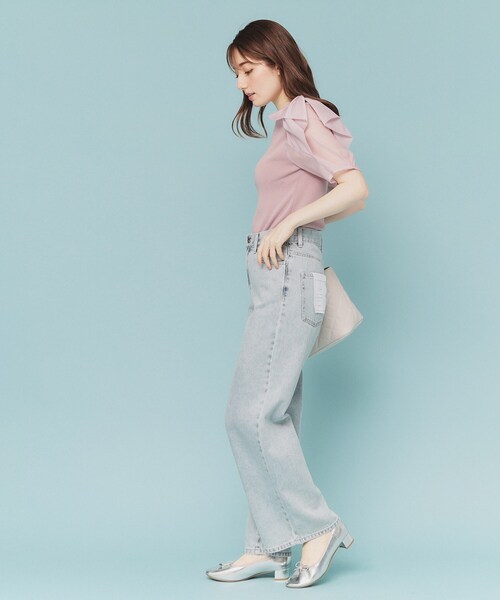 index(インデックス)の「《丈が選べる》デニムバギーパンツ【洗濯機洗い可】(デニムパンツ・レディース・スミクロ/ライトブルー/ネイビー・02/03/36/38/40)」の18枚目の写真