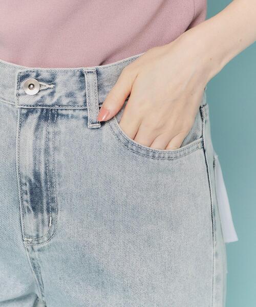 index(インデックス)の「《丈が選べる》デニムバギーパンツ【洗濯機洗い可】(デニムパンツ・レディース・スミクロ/ライトブルー/ネイビー・02/03/36/38/40)」の6枚目の写真