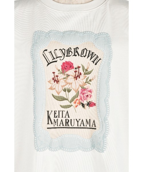 KEITA MARUYAMA(ケイタマルヤマ)の「【LILYBROWN×KEITA MARUYAMA】Lace Graphic Tシャツ(Tシャツ/カットソー・レディース・サックスブルー/ホワイト・FREE)」の3枚目の写真