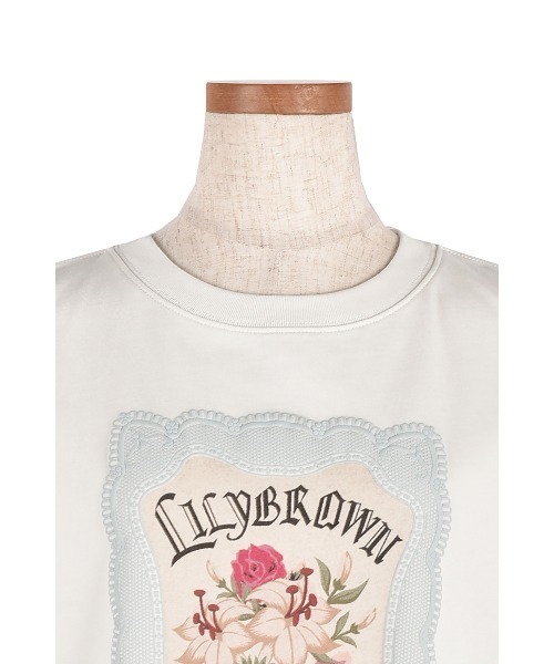 KEITA MARUYAMA(ケイタマルヤマ)の「【LILYBROWN×KEITA MARUYAMA】Lace Graphic Tシャツ(Tシャツ/カットソー・レディース・サックスブルー/ホワイト・FREE)」の4枚目の写真