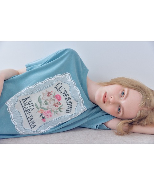 KEITA MARUYAMA(ケイタマルヤマ)の「【LILYBROWN×KEITA MARUYAMA】Lace Graphic Tシャツ(Tシャツ/カットソー・レディース・サックスブルー/ホワイト・FREE)」の10枚目の写真