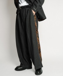 Subciety(TuTGeB)Herringbone side zip wide slacks(XbNX)