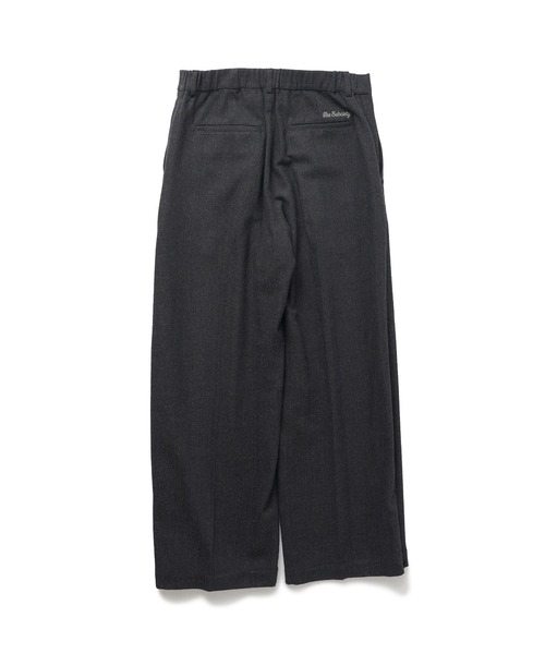 Herringbone side zip wide slacks（スラックス）｜Subciety