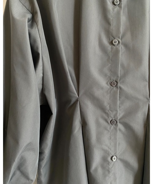 She's Closet（シーズクローゼット）の「長袖オーバーサイズ ウエストタック ロングカラーシャツ ブラウス（シャツ/ブラウス・レディース・ブルー/ブラウン/チャコールグレー/ホワイト/ピンク/イエロー・FREE）」の9枚目の写真