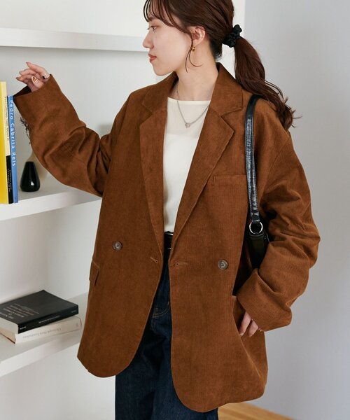 DISCOAT ユニセックス コーデュロイ Wブレストジャケット ユニセックス】コーデュロイWブレストジャケット（その他アウター