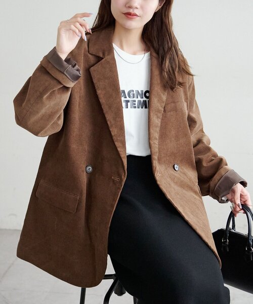 ユニセックス】コーデュロイWブレストジャケット（その他アウター