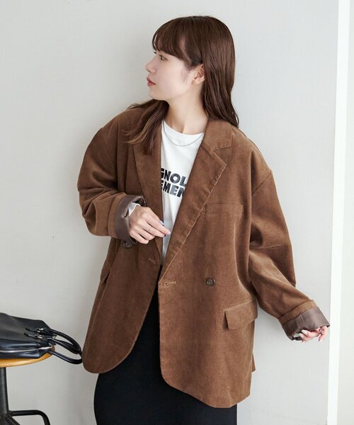 ユニセックス】コーデュロイWブレストジャケット（その他アウター