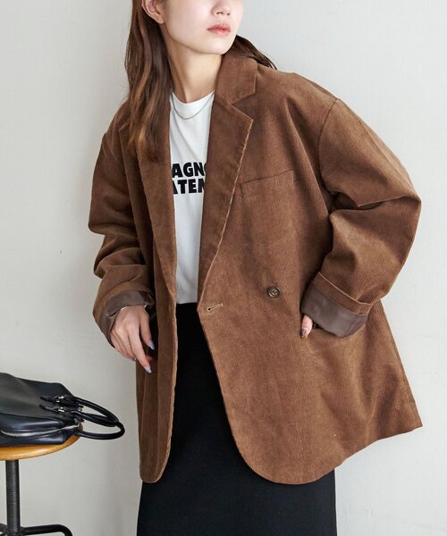 新品タグ付◆DISCOAT ディスコートコーデュロイWブレストジャケット ユニセックス】コーデュロイWブレストジャケット（その他アウター