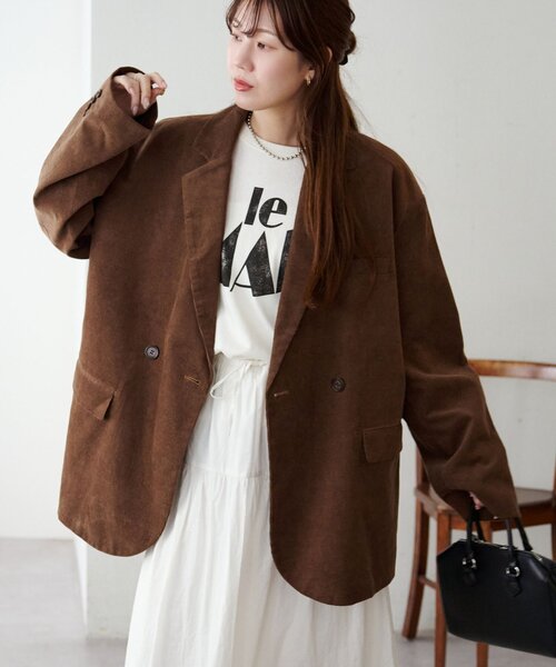 ユニセックス】コーデュロイWブレストジャケット（その他