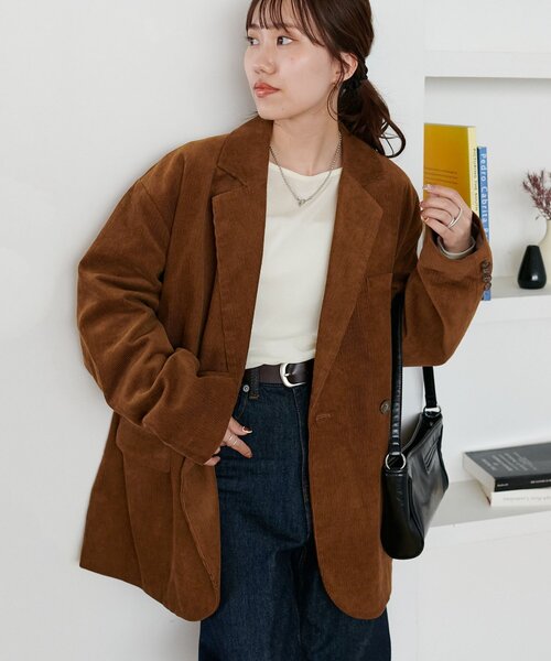 ユニセックス】コーデュロイWブレストジャケット（その他アウター