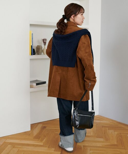 DISCOAT ユニセックス コーデュロイ Wブレストジャケット ユニセックス】コーデュロイWブレストジャケット（その他アウター