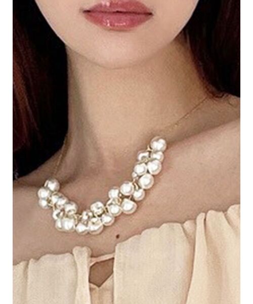 RESEXXY(リゼクシー)の「パールボリュームネックレス(ネックレス・レディース・シルバー/ゴールド・FREE)」の2枚目の写真