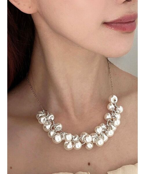 RESEXXY(リゼクシー)の「パールボリュームネックレス(ネックレス・レディース・シルバー/ゴールド・FREE)」の3枚目の写真