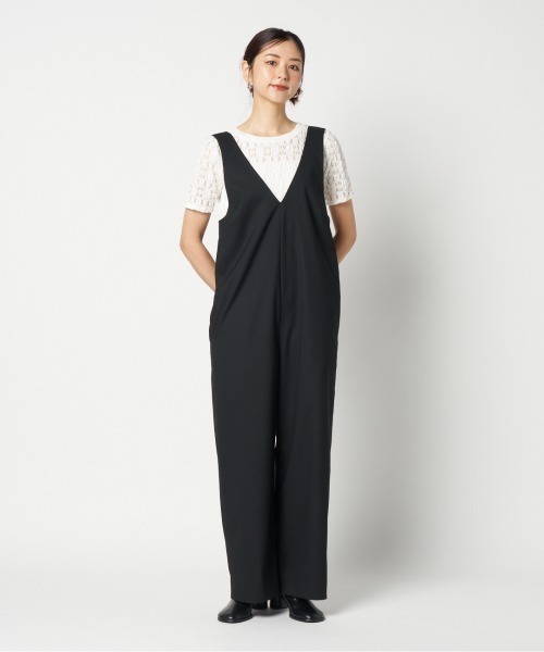 HELIOPOLE（エリオポール）の「JUMP SUITS (V NECK)（その他パンツ・レディース・ブラック/ネイビー・38/36）」の4枚目の写真