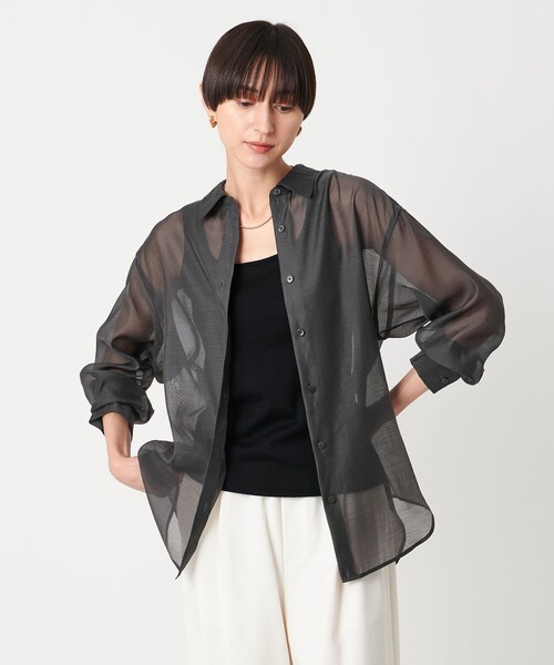 本日限定2024SS UNITED ARROWS シアーブラウス シャツブルゾン 2024SS UNITED ARROWS シアーブラウス シャツブルゾン