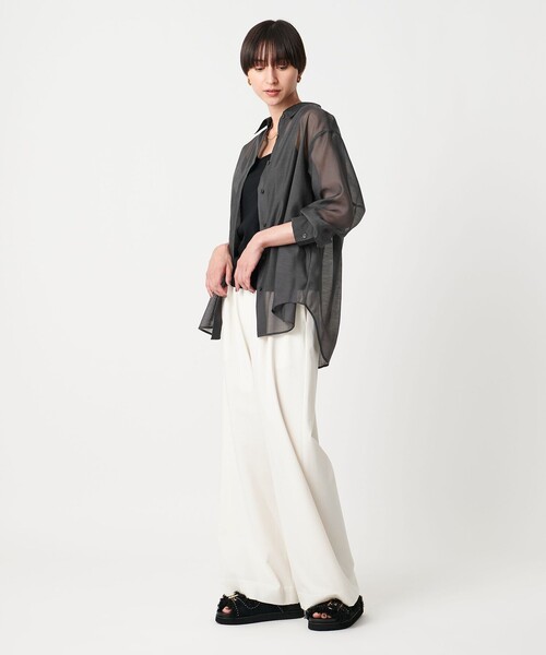 normment ノーメント キルティング シアーシャツ ウォッシャブル normment ノーメント キルティング シアーシャツ ウォッシャブル