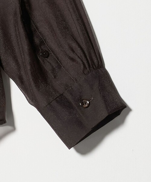 UNITED ARROWS(ユナイテッドアローズ)の「シアー シャツ -ウォッシャブル-(シャツ/ブラウス・レディース・ダークグレー/ダークブラウン・FREE)」の16枚目の写真
