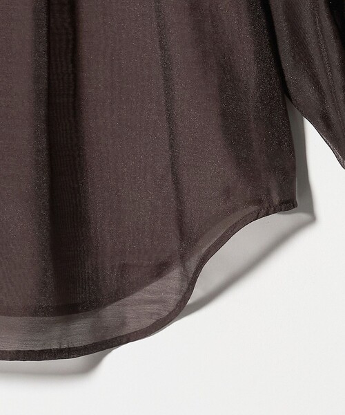 UNITED ARROWS(ユナイテッドアローズ)の「シアー シャツ -ウォッシャブル-(シャツ/ブラウス・レディース・ダークグレー/ダークブラウン・FREE)」の17枚目の写真