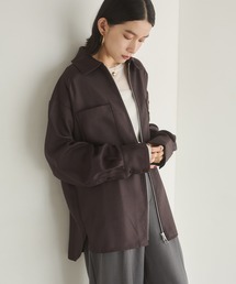 hunch（ハンチ）の「ウールライク チェック柄 シャツジャケット（シャツ/ブラウス・レディース）」