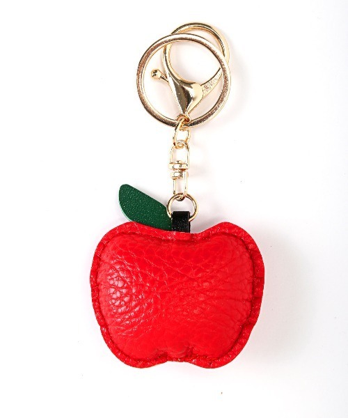 PUレザーリンゴモチーフチャーム レザーチャーム フルーツ アップル