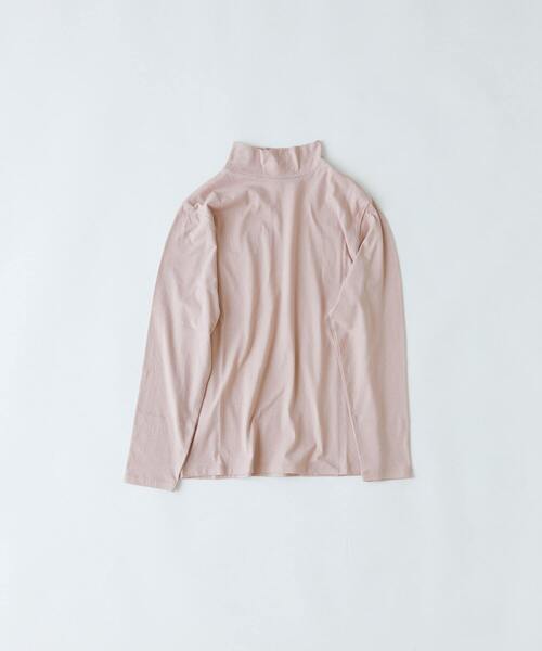 conges payes ADIEU TRISTESSE(コンジェ ペイエ アデュートリステス)の「ハイネックベア天竺(Tシャツ/カットソー・レディース・ブラック/オフホワイト/ストライプ/ライトグレー/ピンク・FREE)」の5枚目の写真