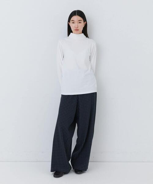 conges payes ADIEU TRISTESSE(コンジェ ペイエ アデュートリステス)の「ハイネックベア天竺(Tシャツ/カットソー・レディース・ブラック/オフホワイト/ストライプ/ライトグレー/ピンク・FREE)」の6枚目の写真