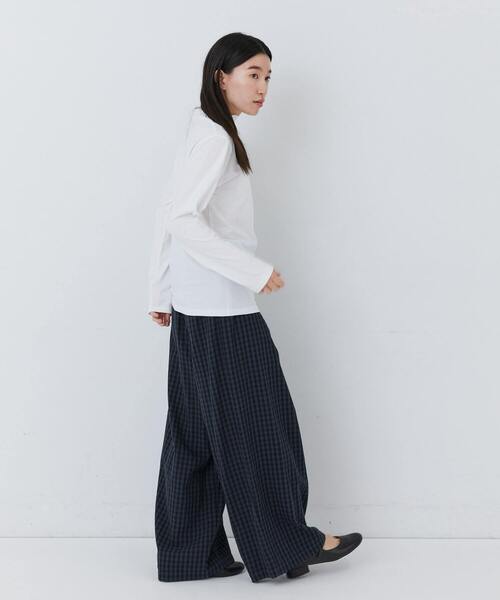 conges payes ADIEU TRISTESSE(コンジェ ペイエ アデュートリステス)の「ハイネックベア天竺(Tシャツ/カットソー・レディース・ブラック/オフホワイト/ストライプ/ライトグレー/ピンク・FREE)」の7枚目の写真