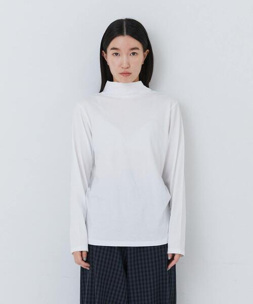 conges payes ADIEU TRISTESSE(コンジェ ペイエ アデュートリステス)の「ハイネックベア天竺(Tシャツ/カットソー・レディース・ブラック/オフホワイト/ストライプ/ライトグレー/ピンク・FREE)」の9枚目の写真